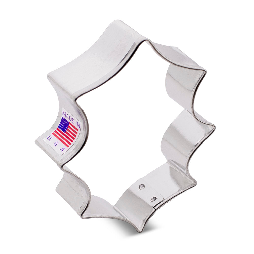 Holly leaf cookie cutter
