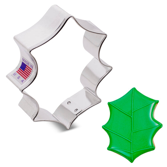 Holly leaf cookie cutter