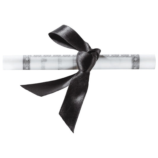 Graduation Diploma with Black Ribbon Layon