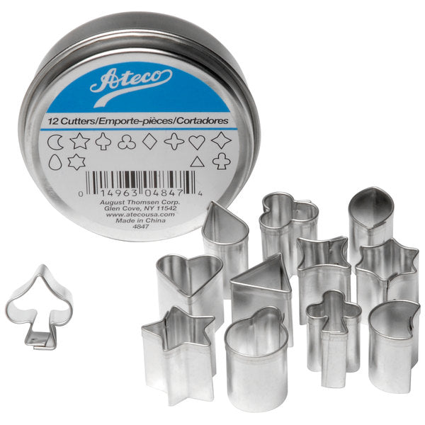 12-Piece Tin 3/4" Aspic Cutter Set