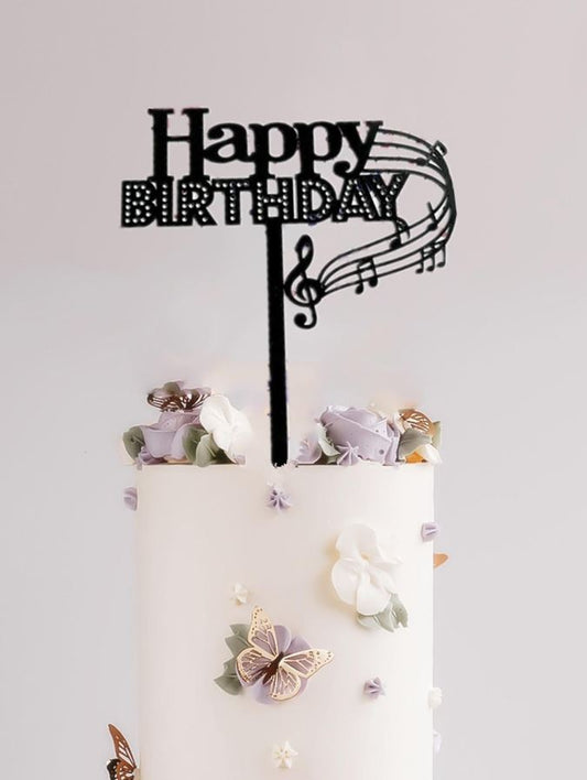 Letter & Music Note Cake Topper