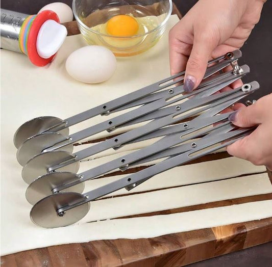 5 Wheel Pizza Cutter With Stainless Steel Blade