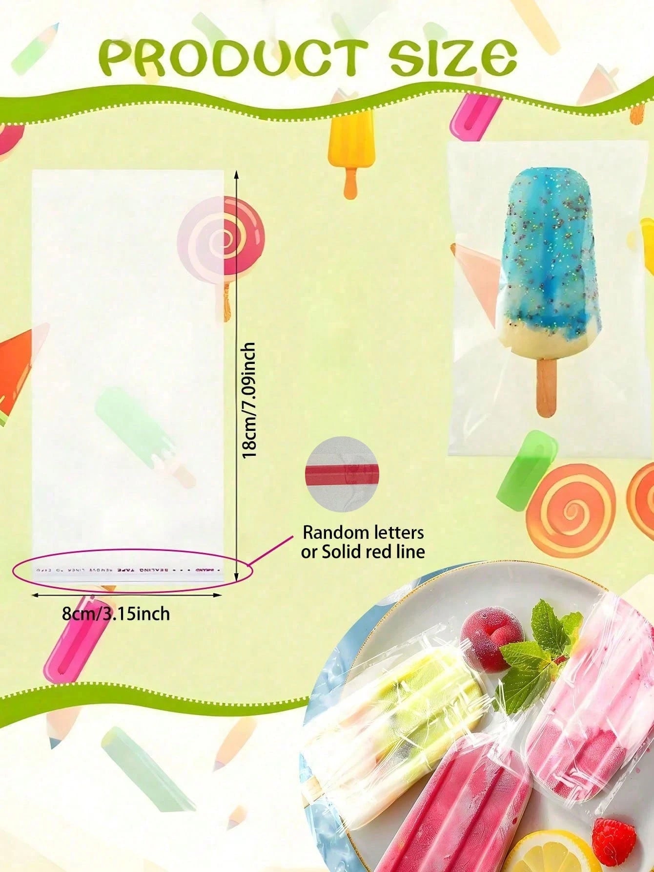 Treat Bag with Self-Adhesive 100 Pack