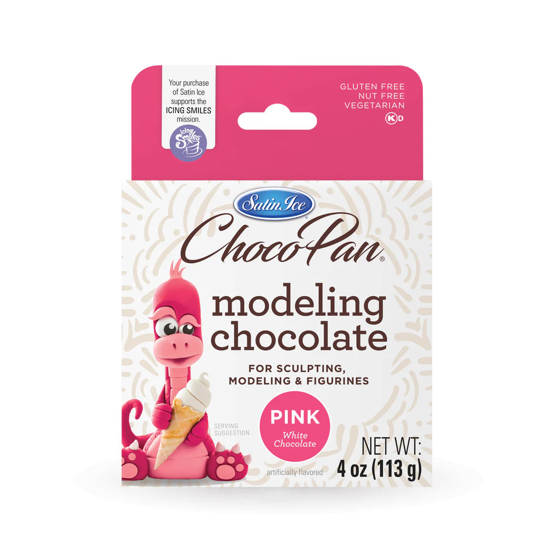 Satin Ice Pink Modeling Chocolate - 4 oz Box