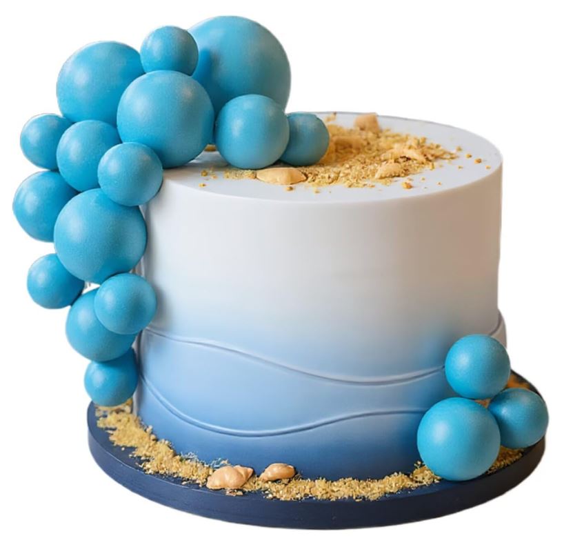 18 PCS Balls Cake Topper Dark Blue