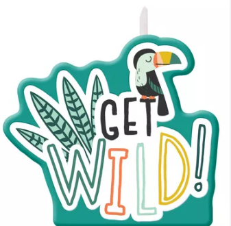 Get Wild Jungle Wax Birthday Candle