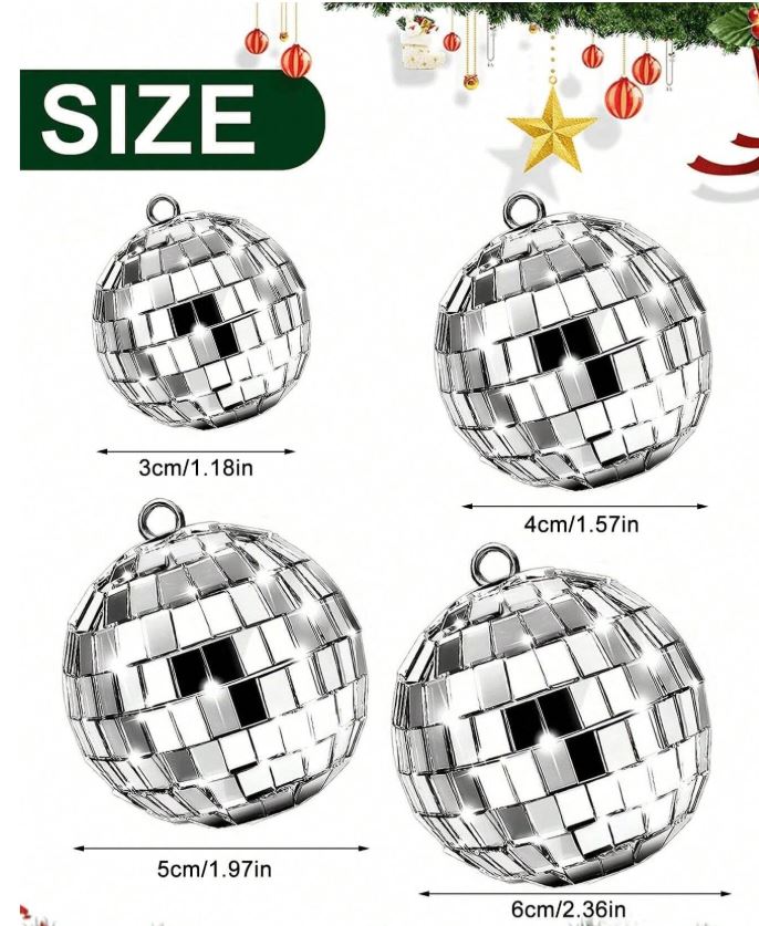 10pcs,Mini Disco Mirror Ball Decorations