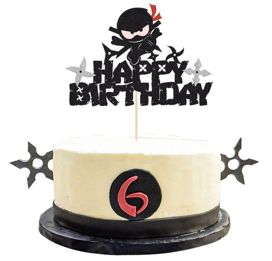 Ninja Happy Birthday Cake Topper