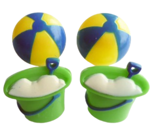 Beach Ball & Pail Cupcake Rings
