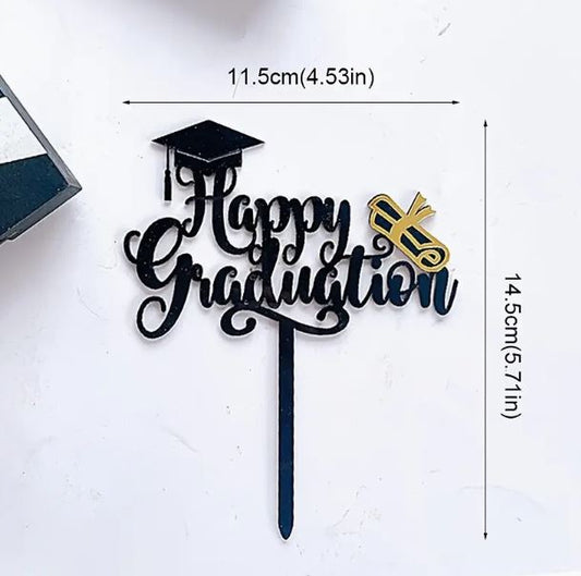 Happy Graduation Acrylic Cake Topper