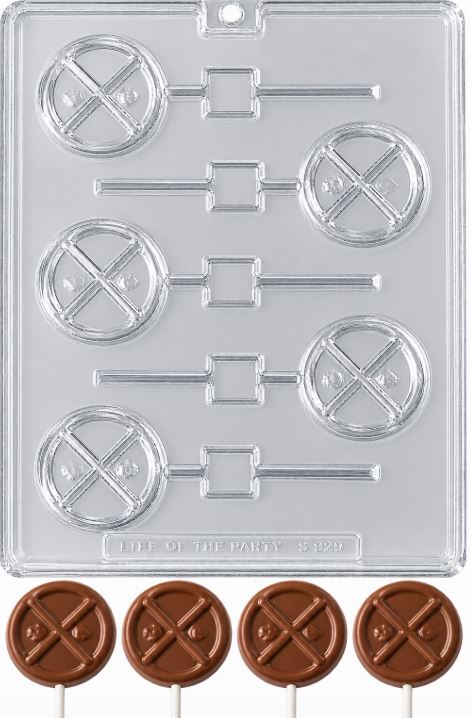 BASEBALL ROUND DISC LOLLY