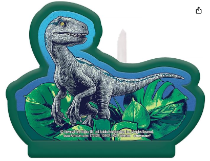 Jurassic World Into The Wild Multicolor Birthday Candle