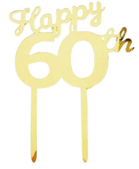Happy 60th Cake Topper