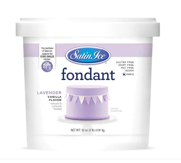 Satin Ice Lavender Vanilla Fondant - 2lb. Pail