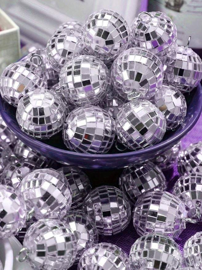 10pcs,Mini Disco Mirror Ball Decorations