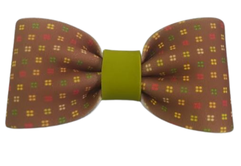 Brown and Green Gum paste Bow
