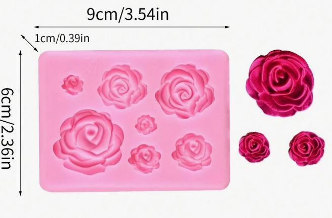 Rose Flower Silicone Candy Mold