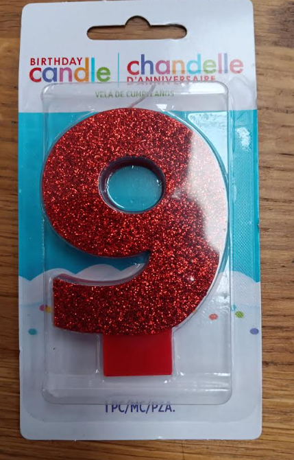 Glitter Number Birthday Candle