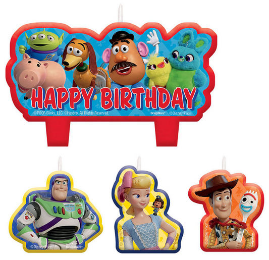 Disney/Pixar Toy Story 4 Multicolor Birthday Candle Set (4 Count)