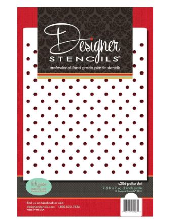 Designer Stencils Mini Polka Dot Cake Stencil