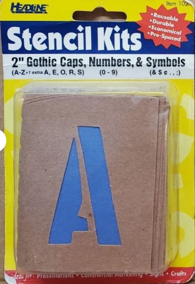Headline Stencil Kit Caps Numbers Symbols