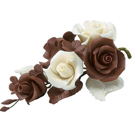 4.5" Handmade Chocolate Rose Spray