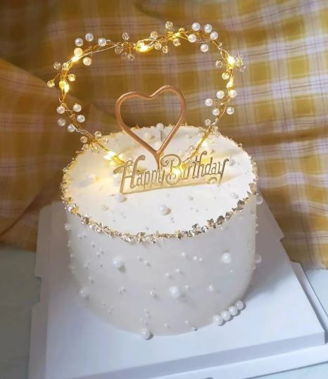 Heart Shaped Cake Topper Decoration