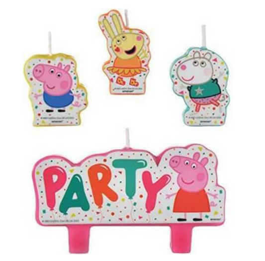 Peppa Pig Confetti Party Multicolor Birthday Candle Set