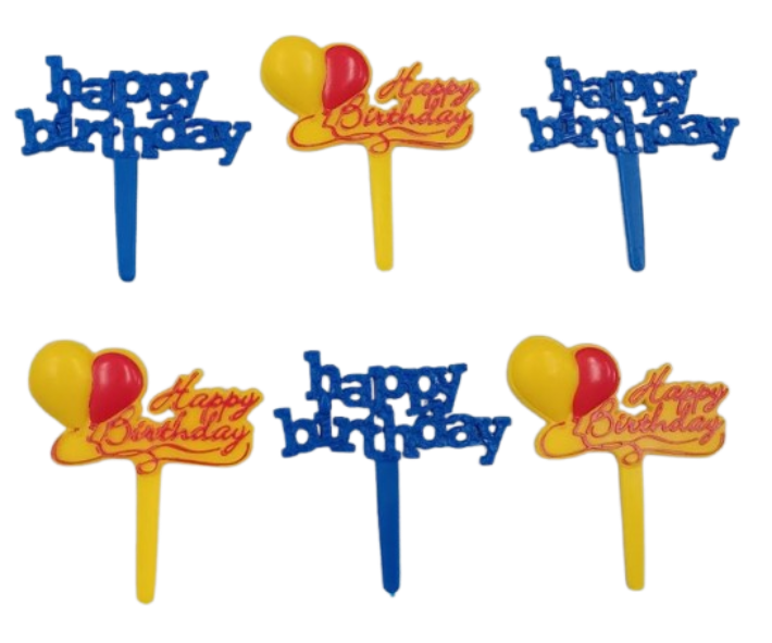 Happy Birthday with balloons picks