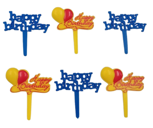 Happy Birthday with balloons picks