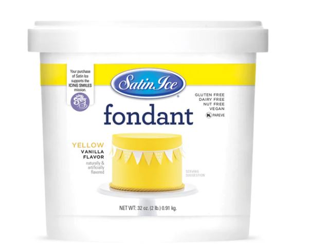 Satin Ice Yellow Vanilla Fondant - 2lb. Pail