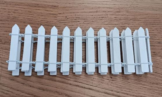 Decorative White Fence