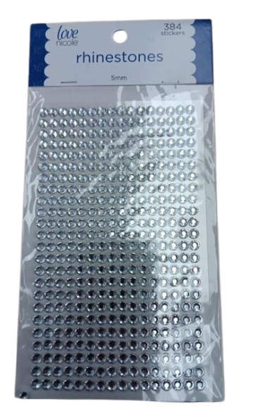 Silver Rhinestone 5mm