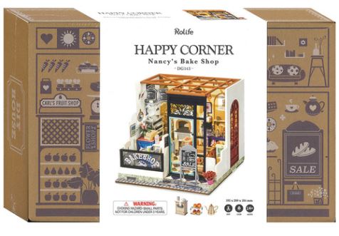 HAPPY CORNER Nancy's Bake Shop DIY Miniature Dollhouse Kit