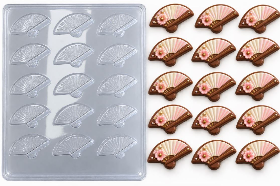Mini Fan Chocolate Mold