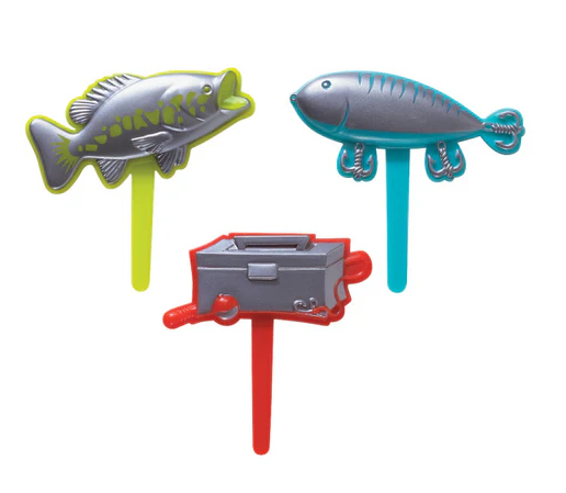 Fish & Tackle Box Fishing Cupcake Picks