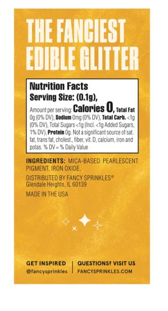 Fancy Sprinkles Fool's Gold Fancy Edible Glitter Dusting Pump