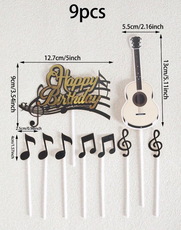 Music Note Happy Birthday Set