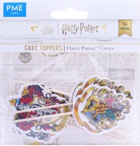 Harry Potter Card Cake Toppers - Hogwarts Crests
