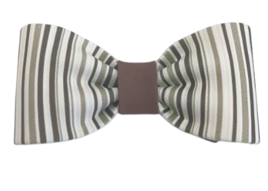 Brown Striped Gum Paste Bow