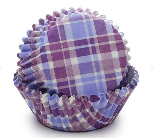 Fox Run Purple Madras Baking Cup Set of 50