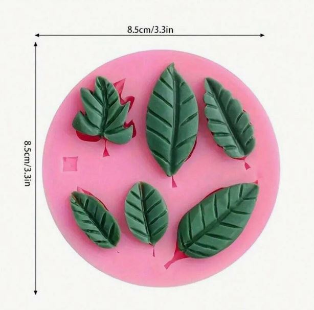 6-Leaf Design Chocolate Mold