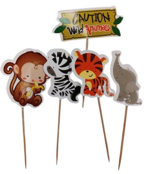 Jungle Animal Cupcake Picks