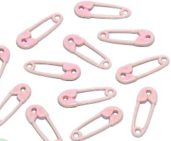 Safety Pins Pink (24 ct)