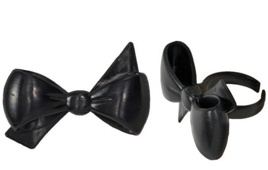 Black Bow Cupcake Rings