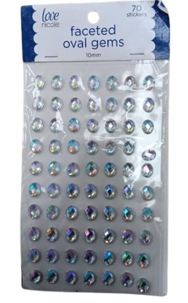 Rainbow Faceted Oval Gems