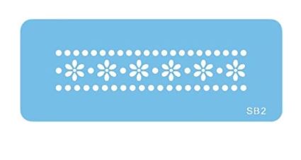 Daisy & Dots Border Stencil