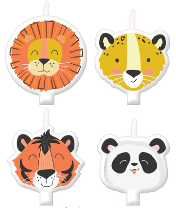 Get Wild Animals Birthday Candle Set