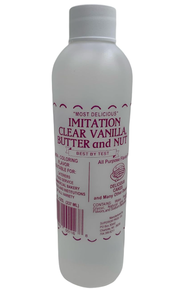 Superior Clear Vanilla Butter and Nut Flavoring