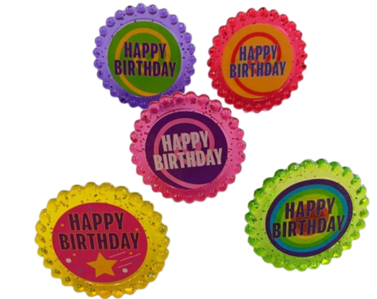 Happy Birthday Glitter Rings